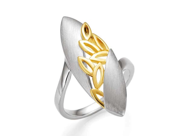 Gold Plated Detail Dress Ring