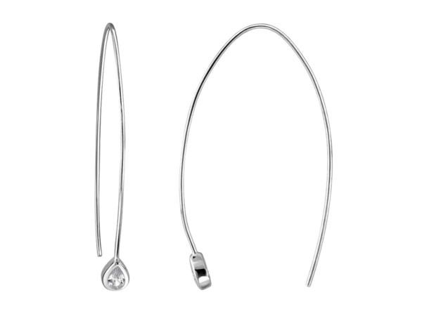 Silver & Cubic Zirconia Drop Earrings